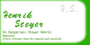 henrik steyer business card